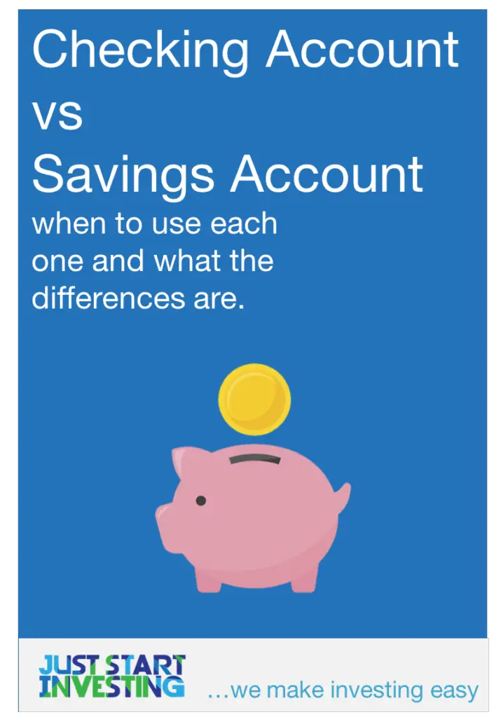 Checking account vs savings account - pinterest