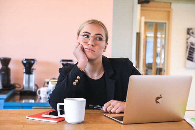 woman in front of a laptop