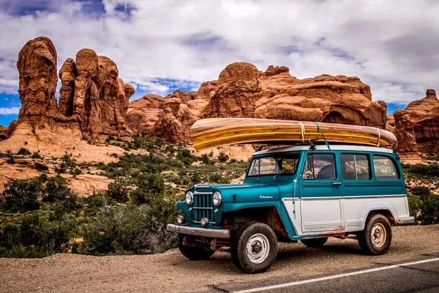 car in nature