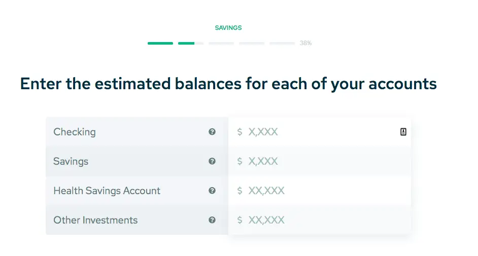 Savology Review: Free Financial Planning Software 2 Savology Graph for different accounts