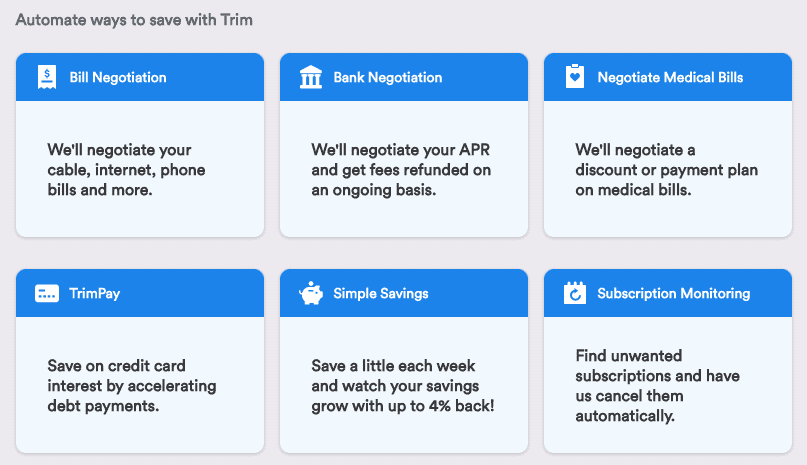Trim App Review - Services