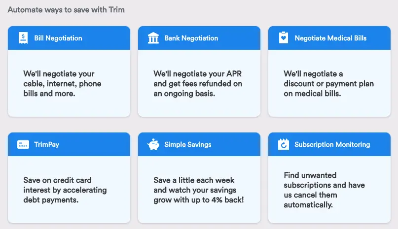 Trim App Review - Services