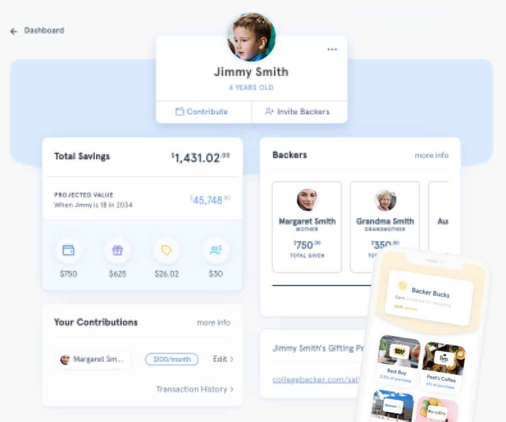 Backer Review: How to Start a 529 Plan 3 CollegeBacker 529 Account Dashboard
