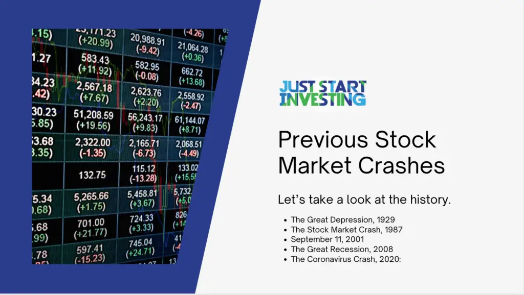 Previous Stock Market Crashes