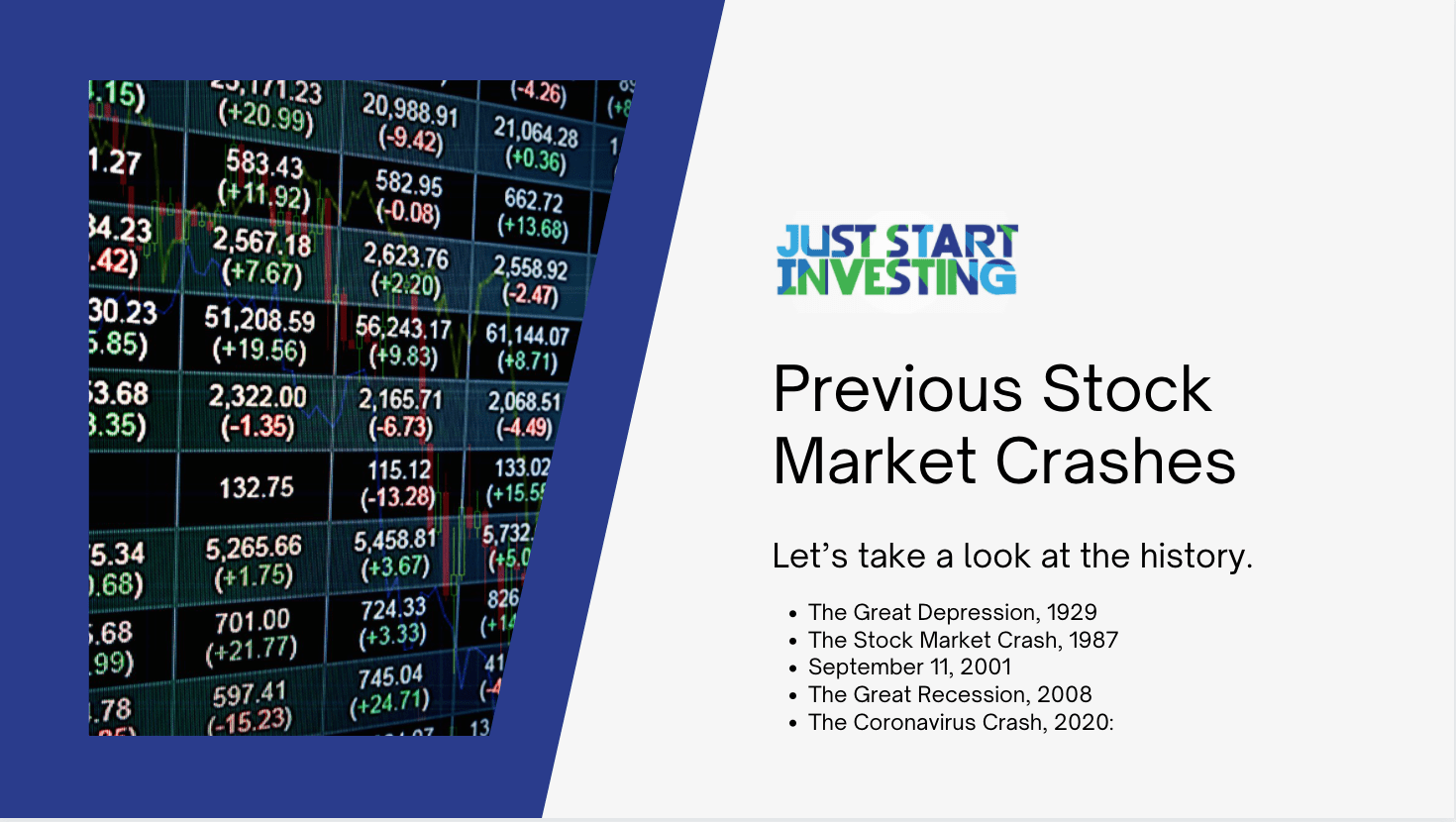 Stock Market Crash 2021 Ultimate Predictions Just Start Investing