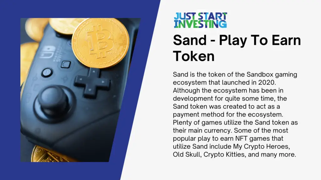 Play To Earn Tokens To Watch Out For in 2022 1 Sand-Play to earn token sign