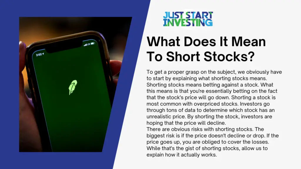 Can you Short Stocks On Robinhood? 1 What Does It Mean To Short Stocks?