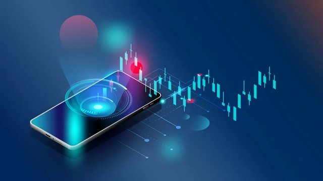 Transferring from Robinhood to Webull 3 Phone graphic with a trading chart