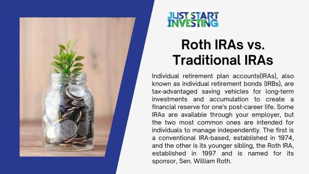 Roth IRA vs. Traditional IRA Sign