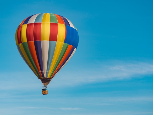 Hot air balloon in the sky