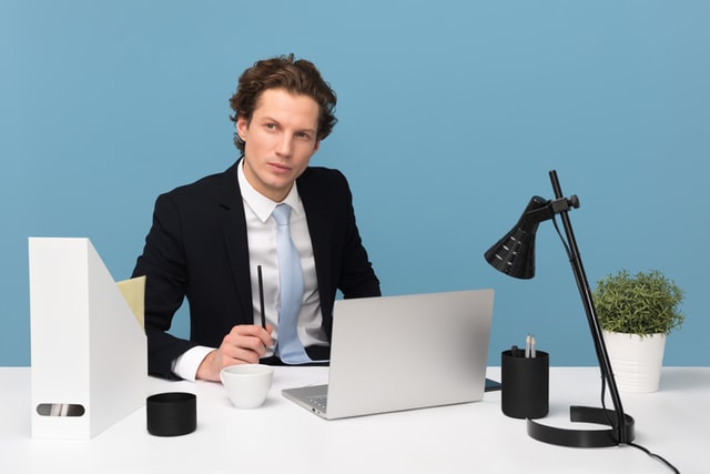 Man at a desk