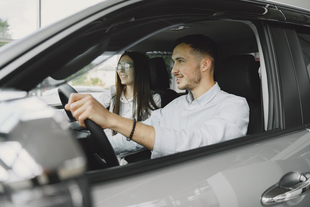 couple in a car