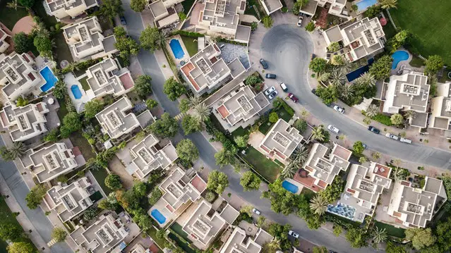 houses overhead shot