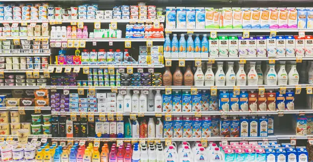 non-dairy products in a store