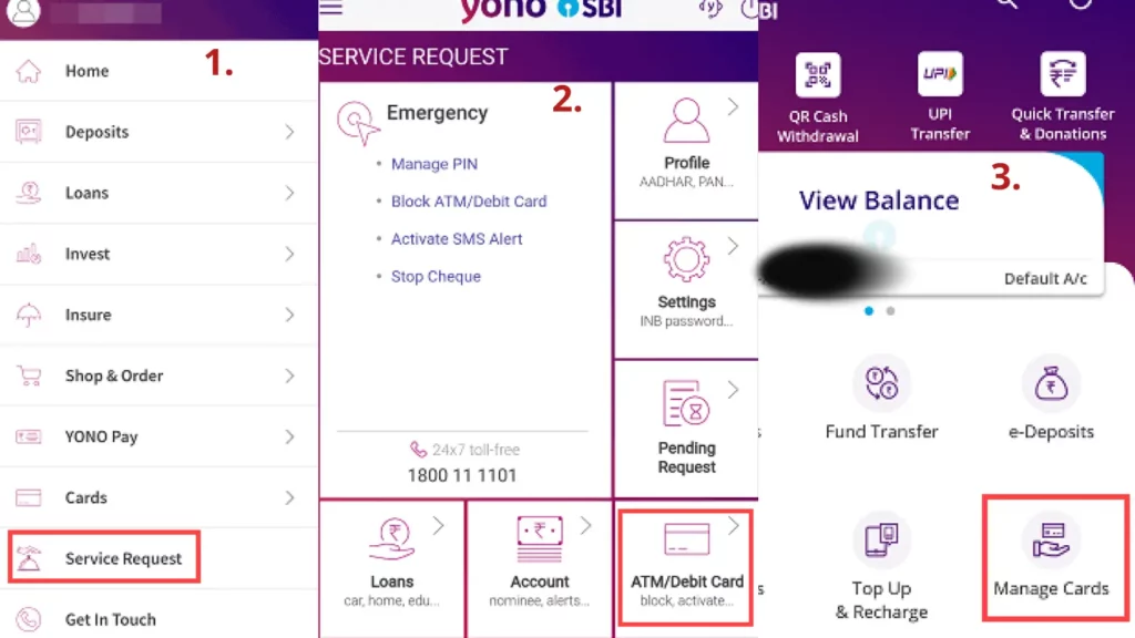 steps to enable international transaction via Yono app