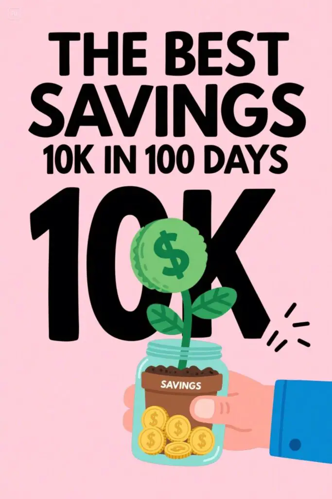 The Best Savings Challenge 10k In 100 Days   Graphic