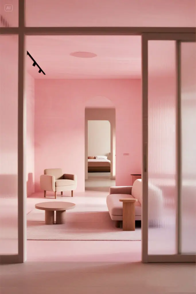 The Best Ever Budgeting Tips For New Homes 2 Minimal living room with only a sofa, coffee table, and bed, leaving empty spaces to show waiting before buying extra furniture.