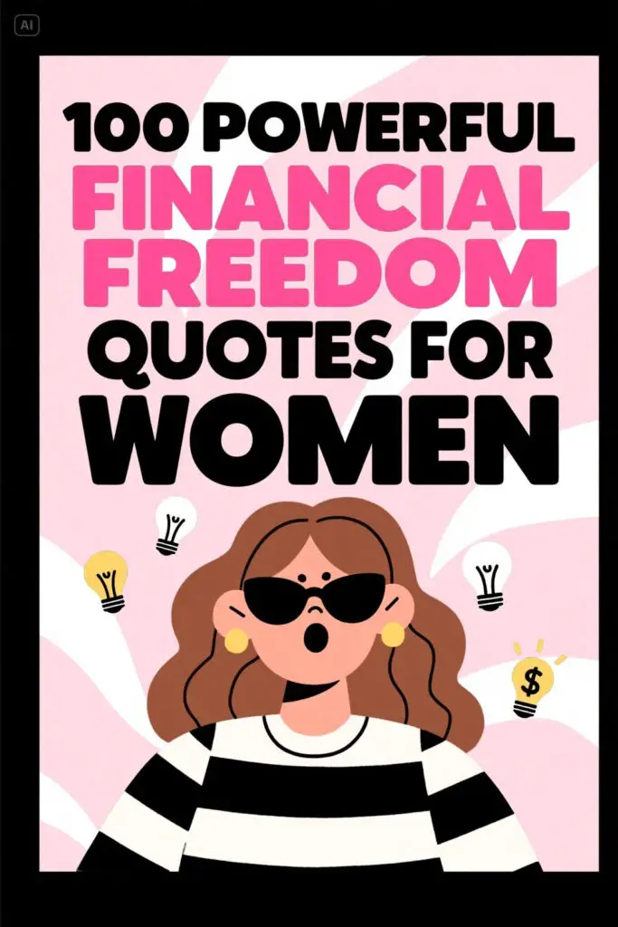 100 Powerful financial freedom quotes for women Graphic