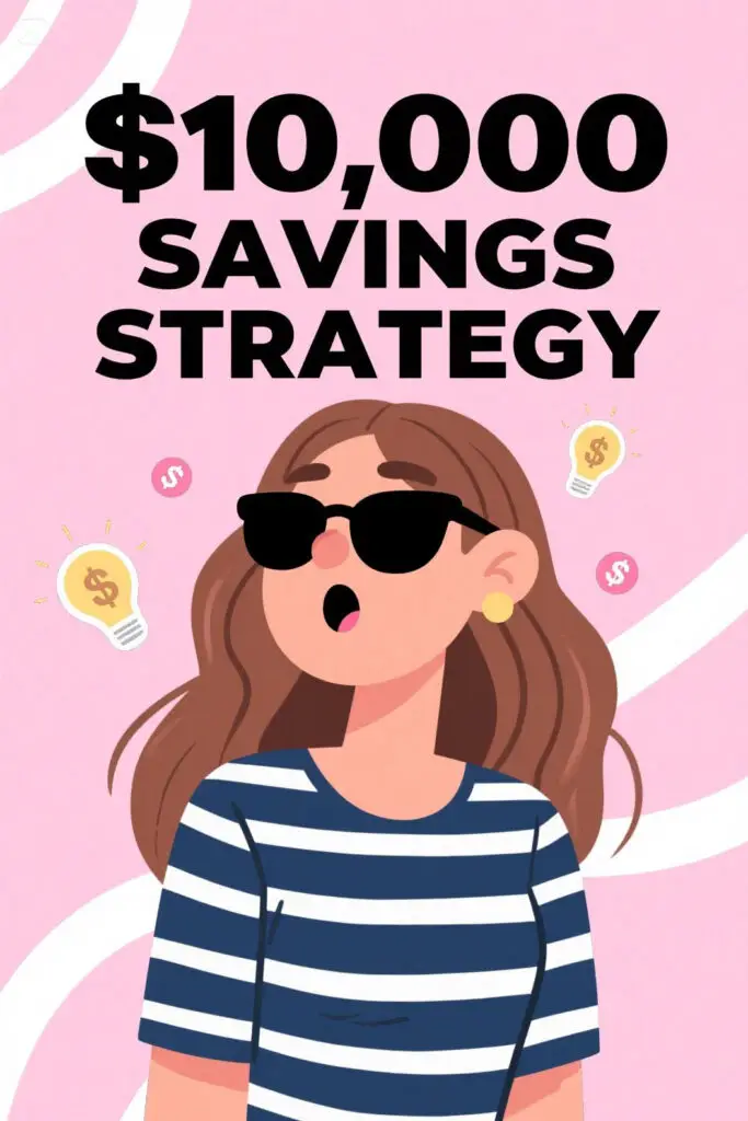 $10,000 Savings Strategy 1 $10,000 Savings Strategy Graphic