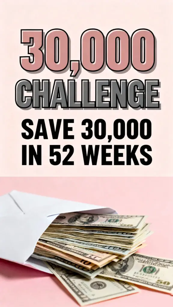 30,000 Money Saving Challenge - Save 30,000 in 52 Weeks
