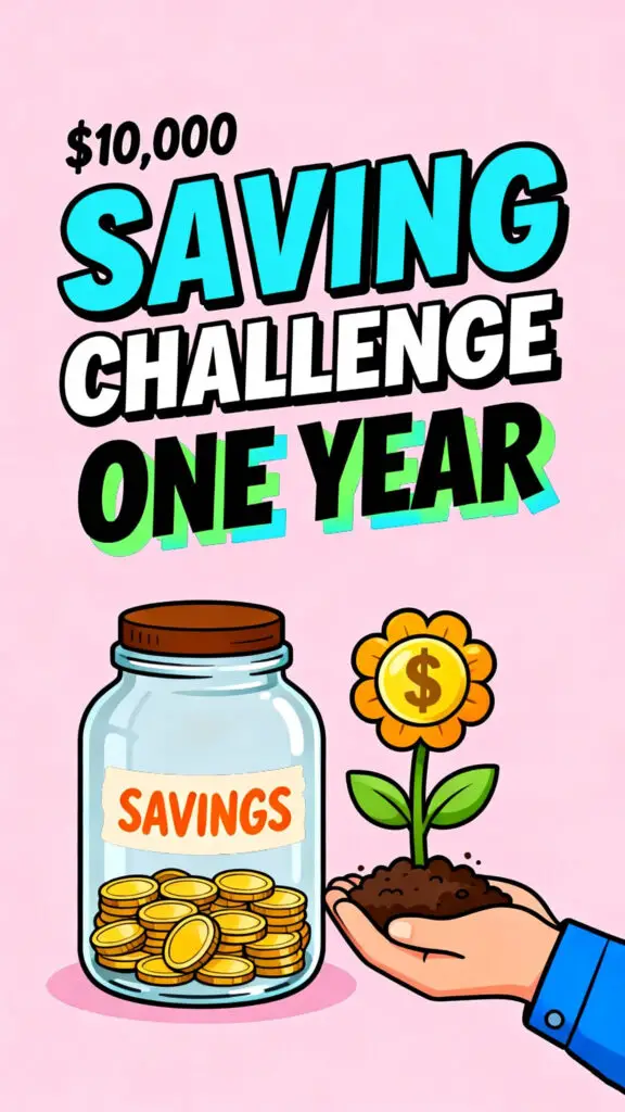 $10,000 Saving Challenge One Year