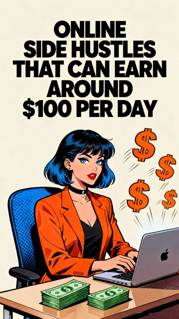 Online Side Hustles That Can Earn Around $100 Per Day 