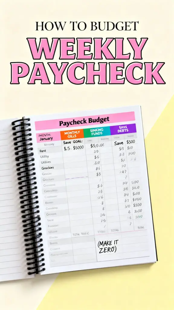 How To Budget Weekly Paycheck