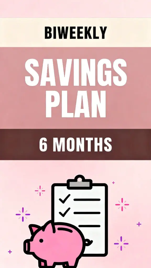Biweekly Savings Plan For 6 Months 1 Biweekly Savings Plan For 6 Months