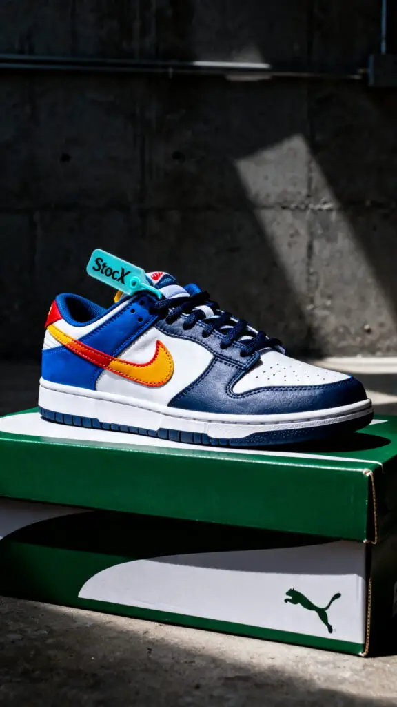 Best Places To Sell Shoes For Cash 2 A collectible sneaker sits on its original box with an authenticity tag attached, showcased under professional studio lighting.